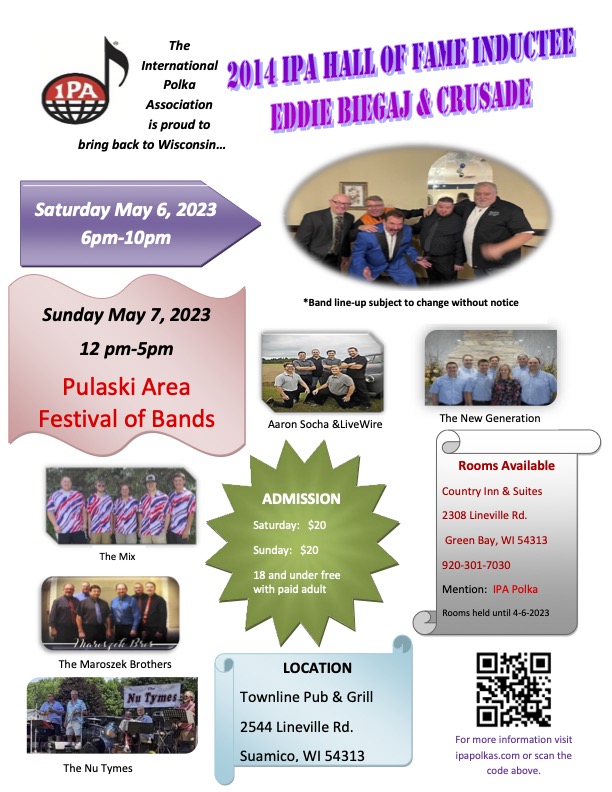 Wisconsin Dance with Eddie Biegaj and Crusade and Pulaski Area Festival of Bands